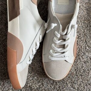 Dolce Vita White and Tan Sneakers